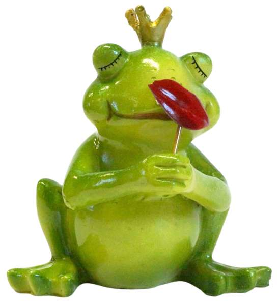 2er Set Lustiger Frosch mit Kussmund oder Brille mittel ca. 12 cm - Dekofigur